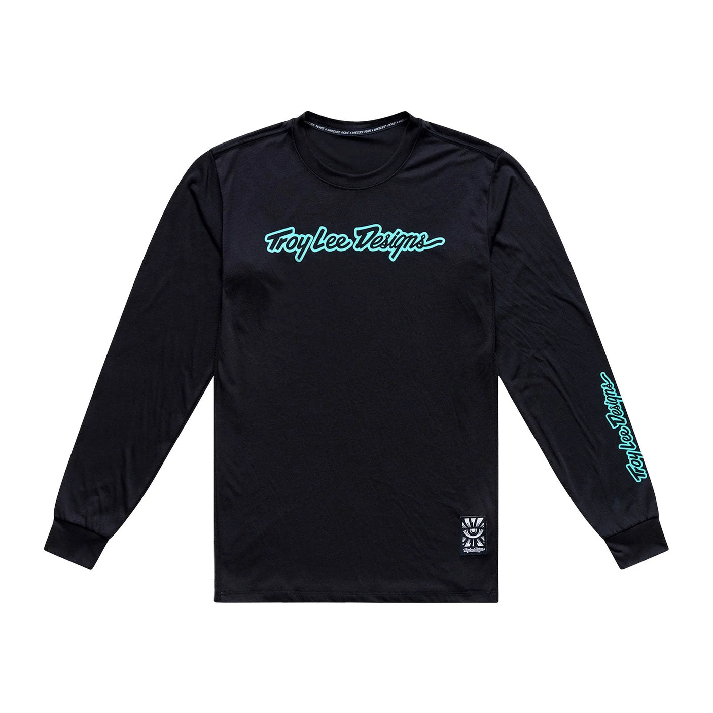 Skyline Ride LS Tee Signature Black/ Real teal