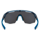 MADISON Cipher Crystal Gloss Blue Sunglasses (3 Lens Pack - Blue Mirror / Amber / Clear)